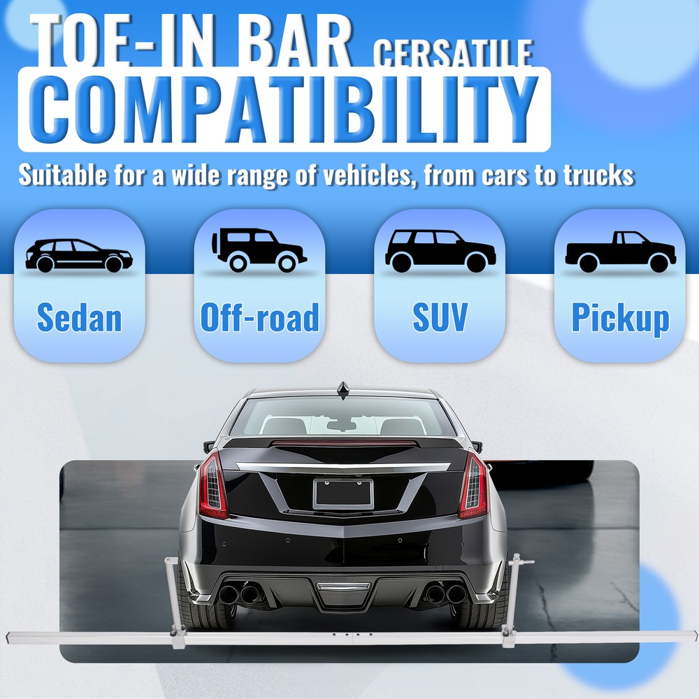 Adjustable Toe Gauge Bar Tool Up to 94" Width For Car Wheel Alignment Tool