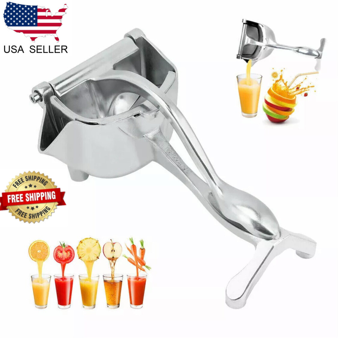 Heavy Duty Manual Fruit Juicer Press Lemon Squeezer Premium Extractor Hand