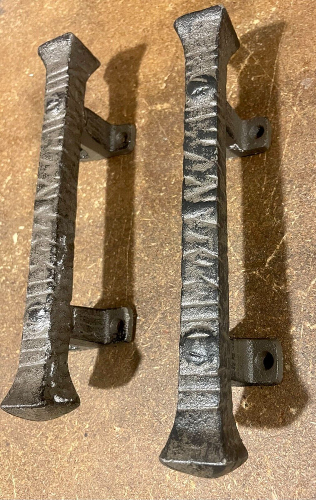 TWO 9.3" Cast Iron Foundry Style RUSTIC Barn Handle Gate Pull Shed Door Handles