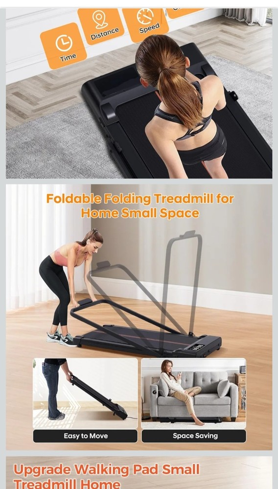Portable Compact Treadmill with Handles T007 Pro