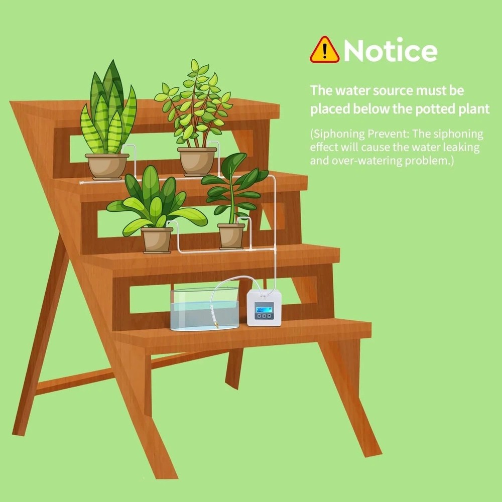 Automatic Drip Irrigation Kit for Indoor Plants with Programmable Water Timer