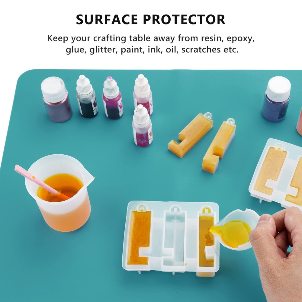 3PCS Silicone Sheet for Crafts, Epoxy Resin Casting Molds Mat, Multi-Purpose ...