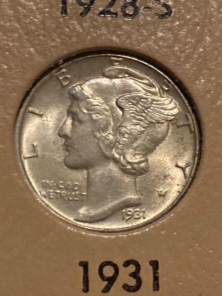1931 Mercury Dime - Uncirculated BU - 90% Silver