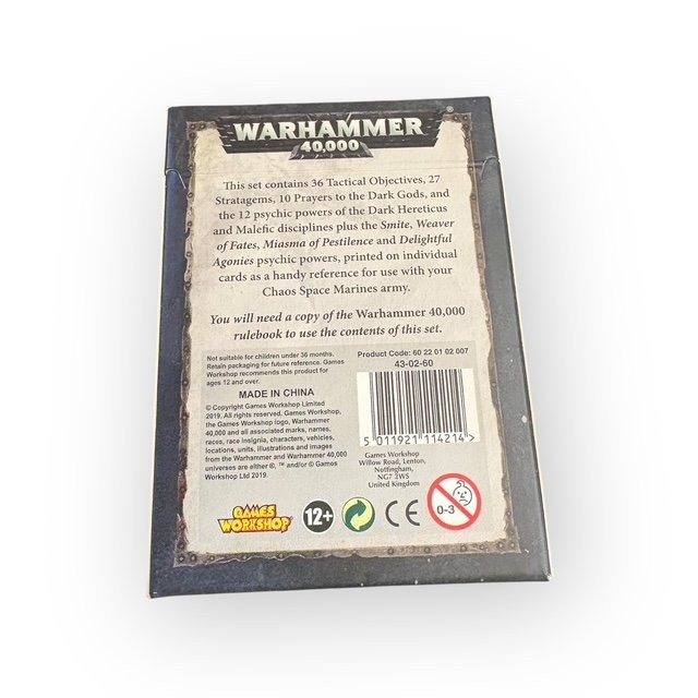 Games Workshop Warhammer 40K Datacards Chaos Space Marines PREOWNED