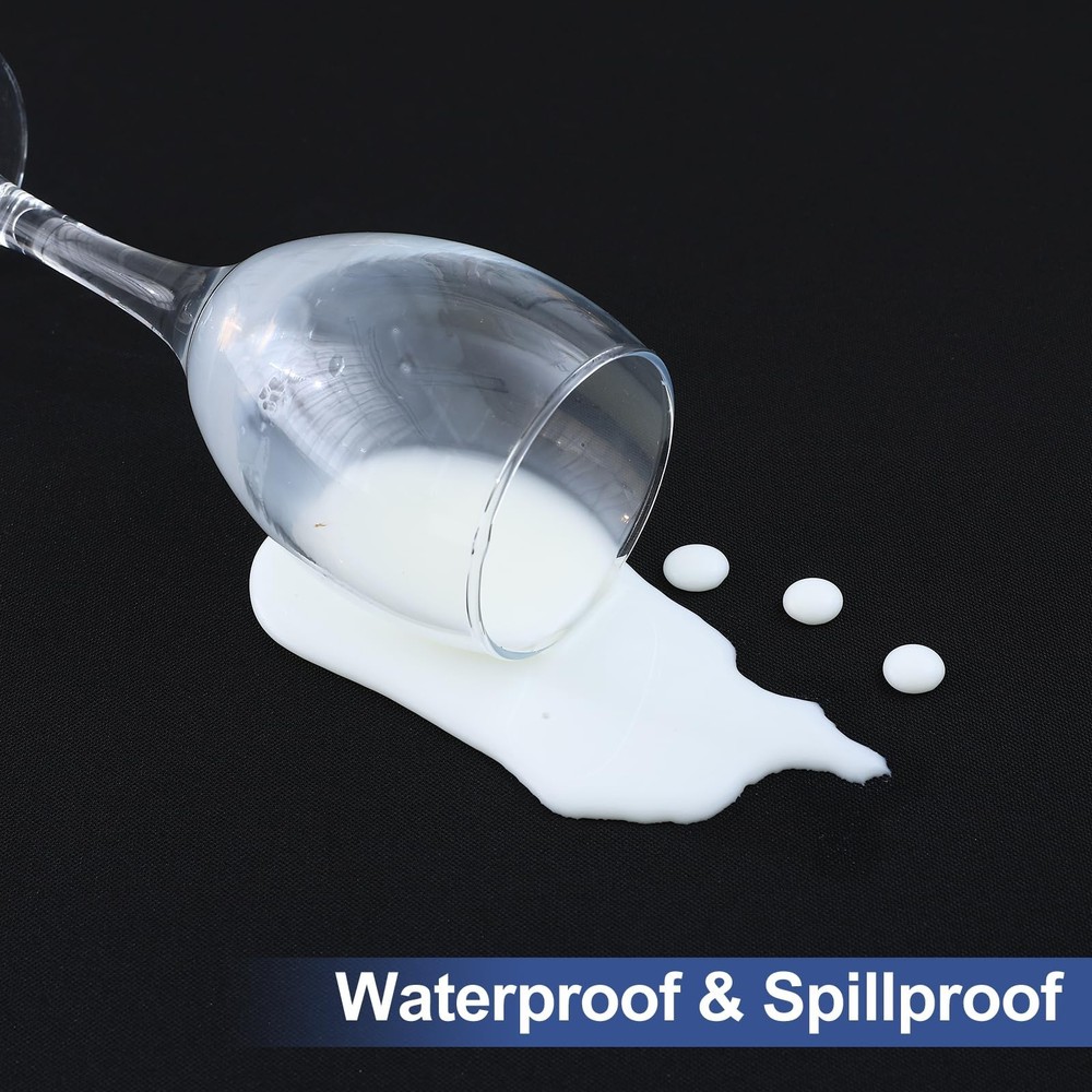 homing 6 Packs 6 Foot Rectangle Tablecloths, Washable Polyester Elastic Fitte...