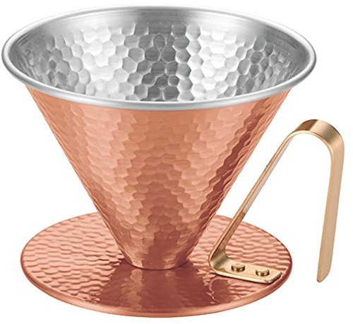 Copper coffee dripper (large) hammered 4222
