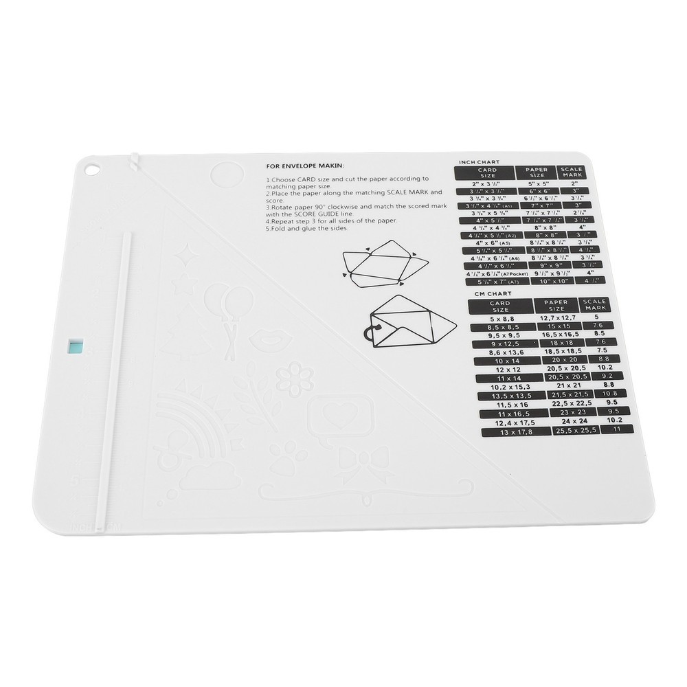 Multipurpose Scoring Board Envelope Maker Scribing and Measuring Tool for Crafts