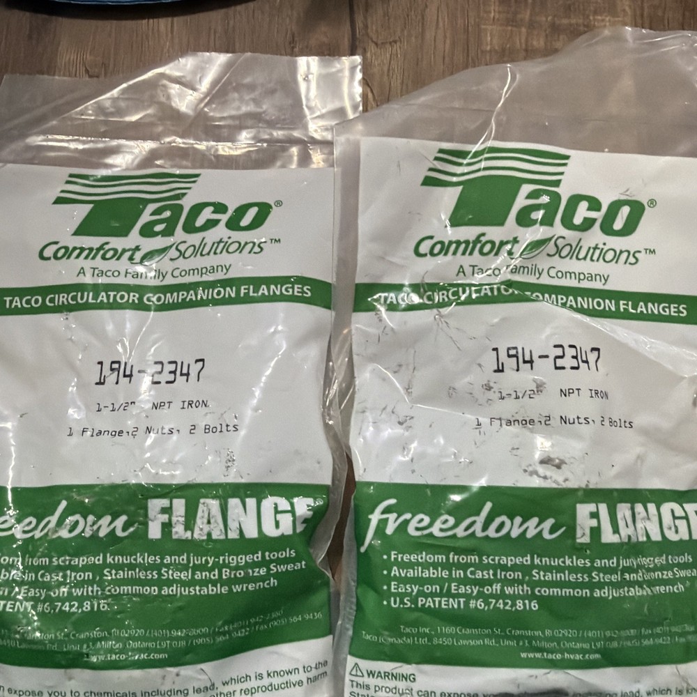 Taco Circulator Pump Flanges