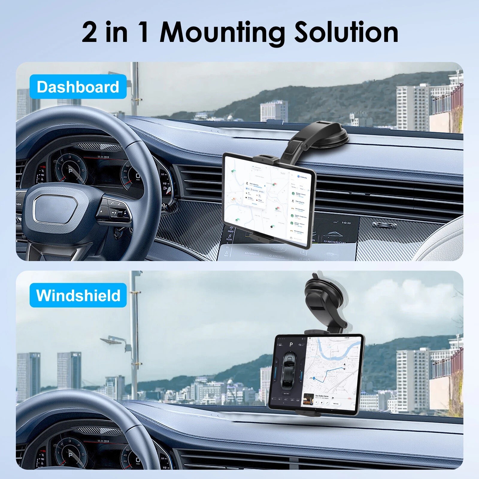 Car Phone Tablet Holder Suction Cup Windshield Dashboard Mount for iPhone iPad