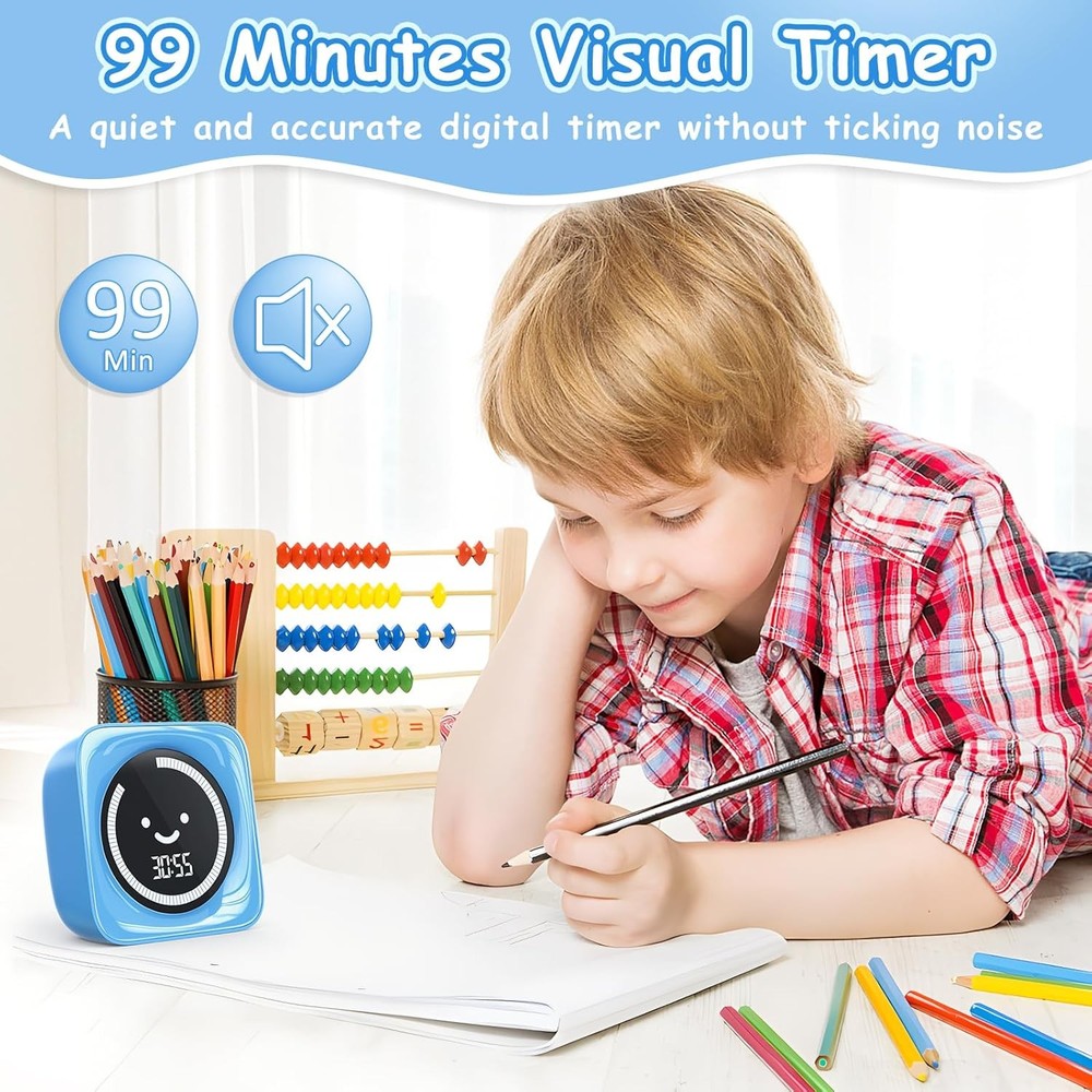 Visual Timer for Kids, 99 Minute Digital Cute Kids Visual Timer Classroom Timer