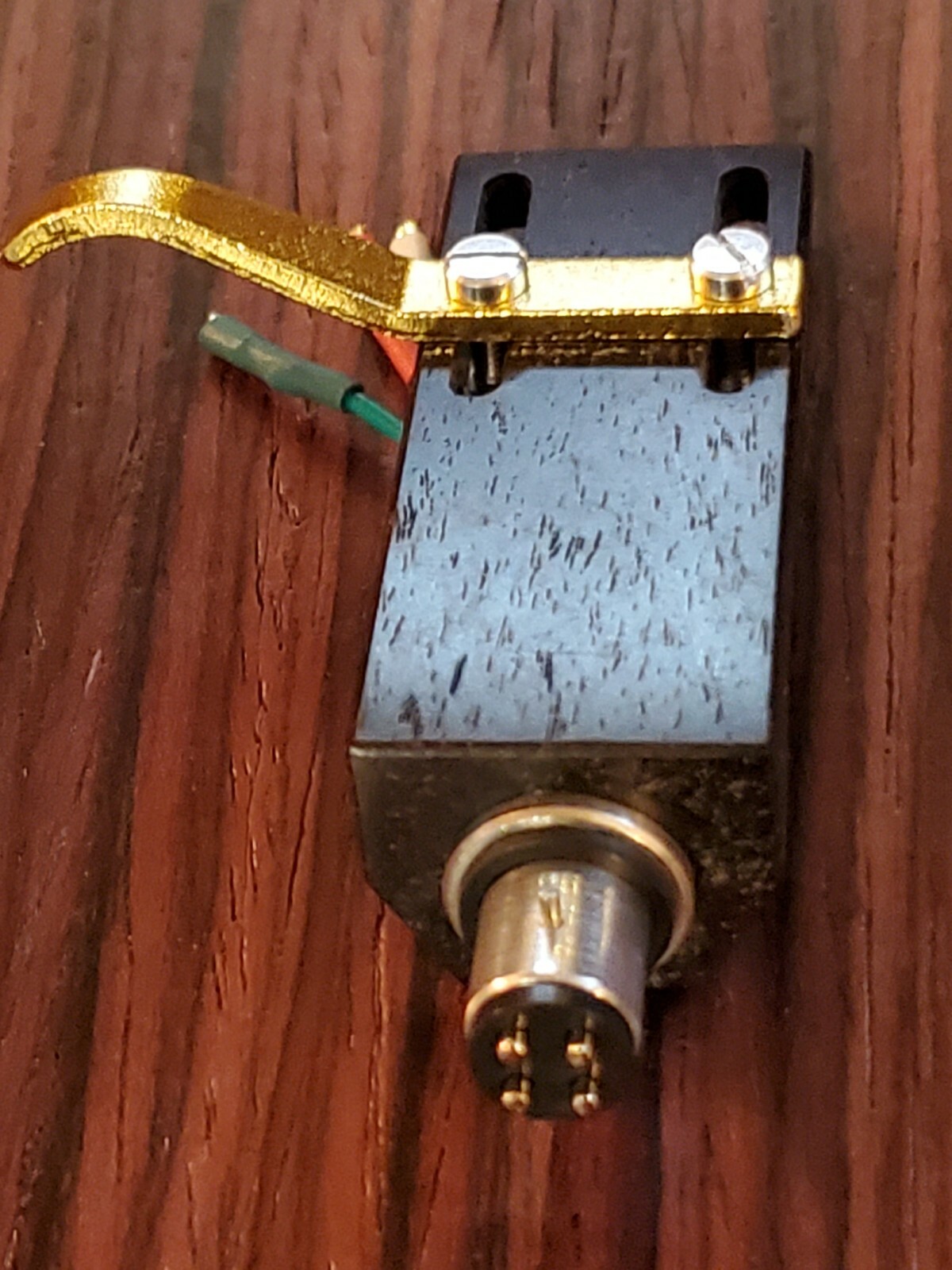 CNC EBONY WOOD turntable Headshell , gold plated wires 30 piece Screw set