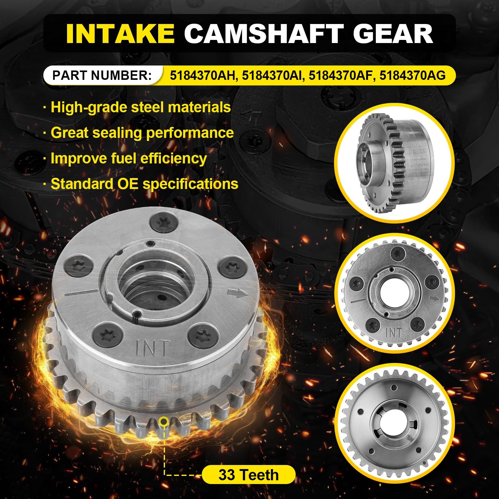 4Pcs Intake & Exhaust Variable Valve Timing Sprocket for Chrysler Dodge Jeep Ram