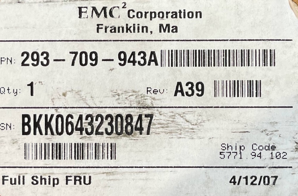 EMC 8GB M9 DMX3 Network Server Memory Board / 293-709-943A