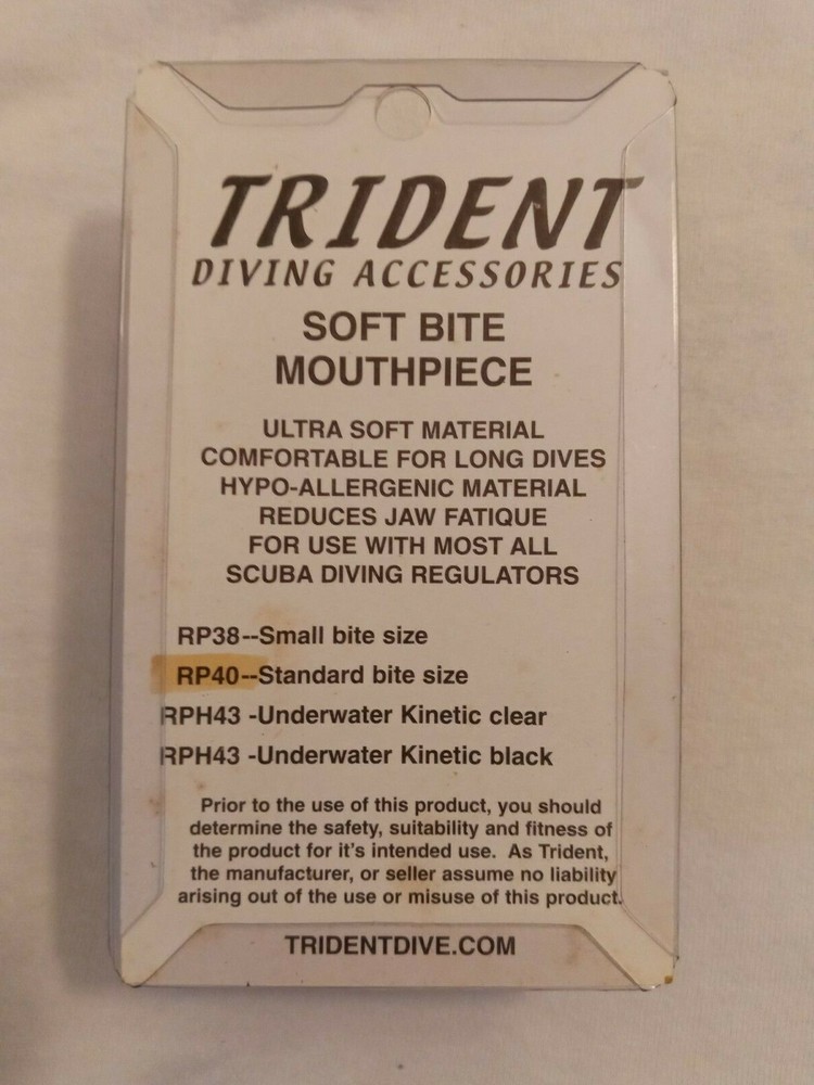 Trident Scuba Diving Snorkel Silicone Softbite Mouthpiece