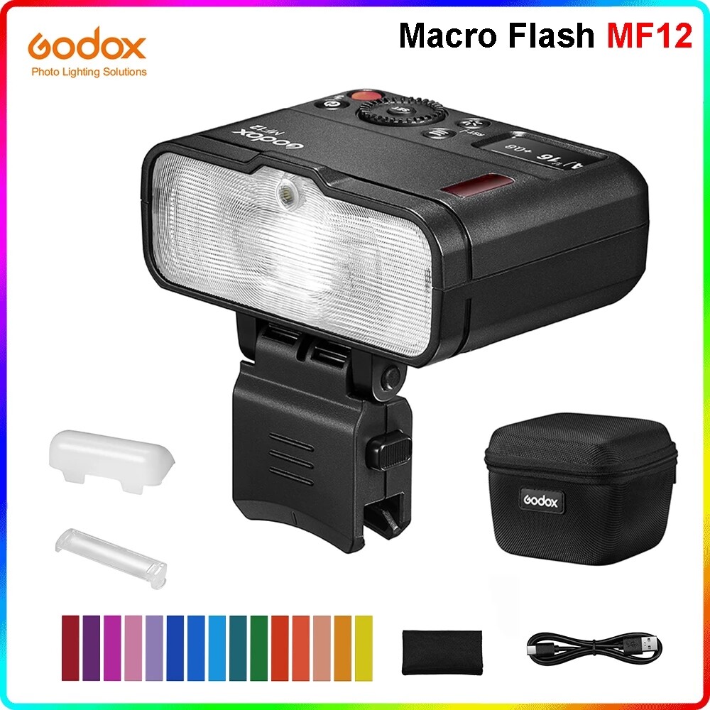 Godox MF12 Macro Flash 2.4G TTL Wireless Flash Light Speedlite For Camera DSLR