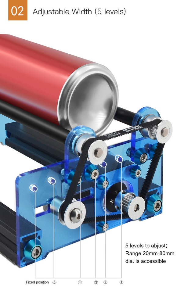 CNC Laser Engraving machine Y-axis Rotary Roller Engraving Module