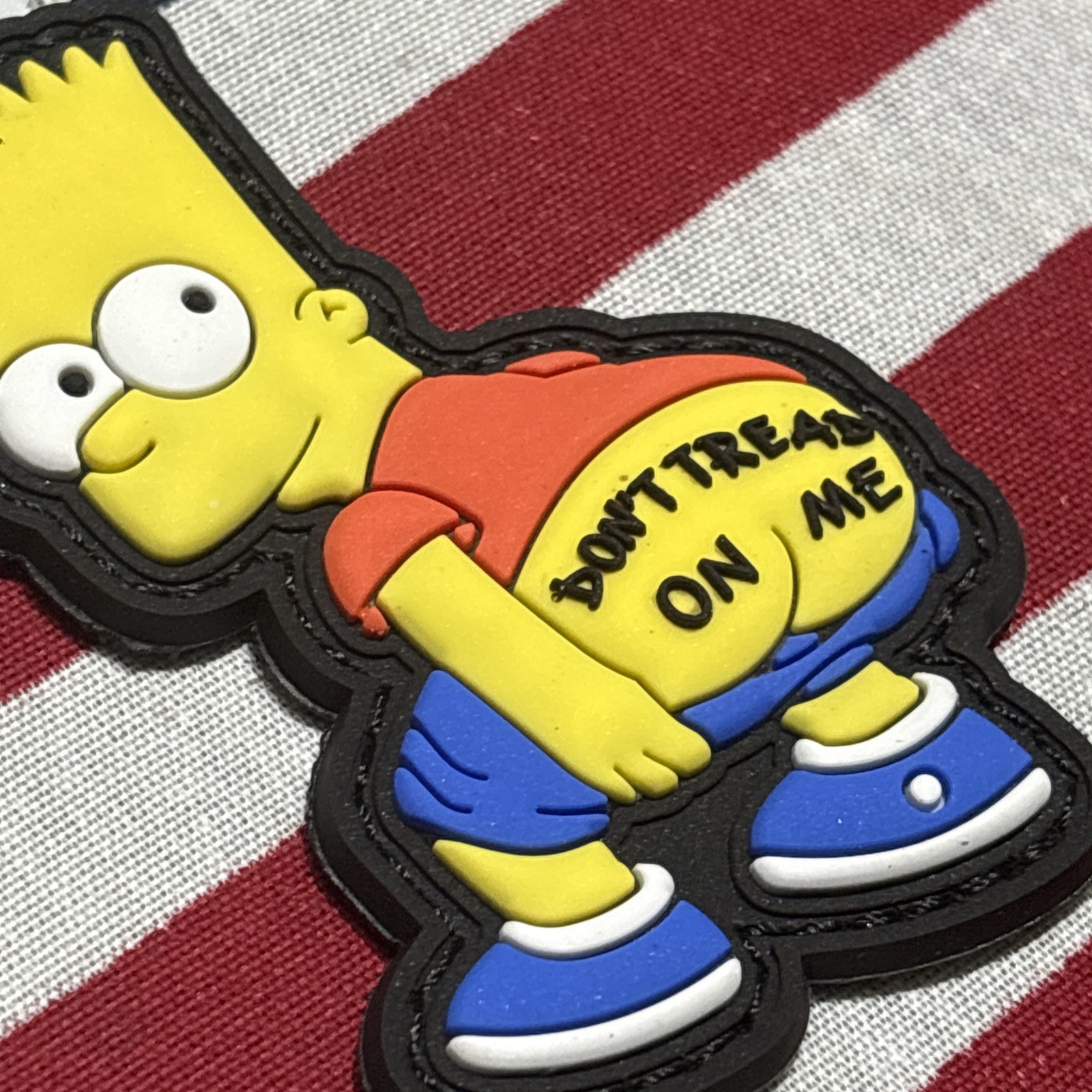 PvC 3D Bart Don’t Tread On Me Morale Tactical Hook And Loop Patch 3x2”