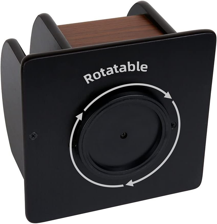 New Revolving Caddy Remote Control Organizer Wooden Storage Holder Box TV Stand