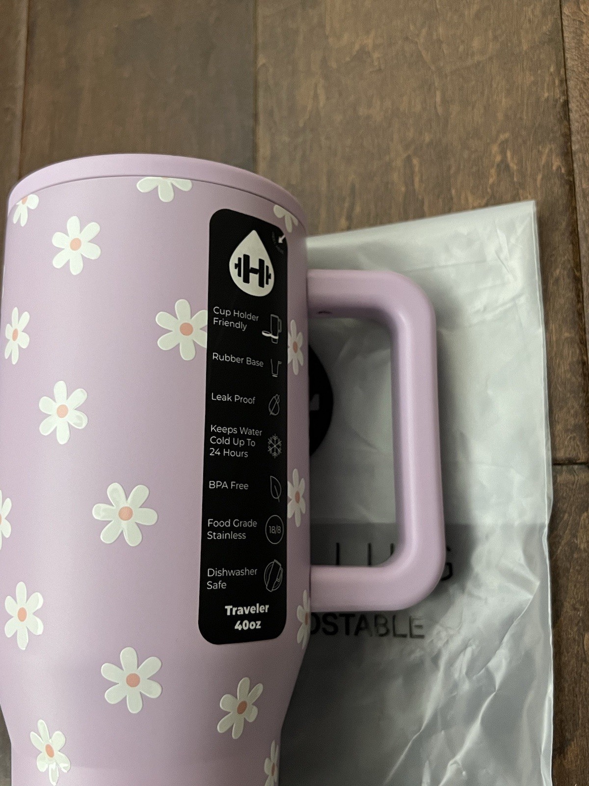 Hydrojug Jane Collection 2026 Purple Flower Design Traveler 40oz Cup New IN HAND