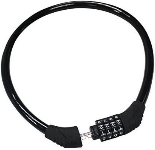 Lightweight and Strong 4-Digit Combination Cable Lock for Enhanced Bike Security