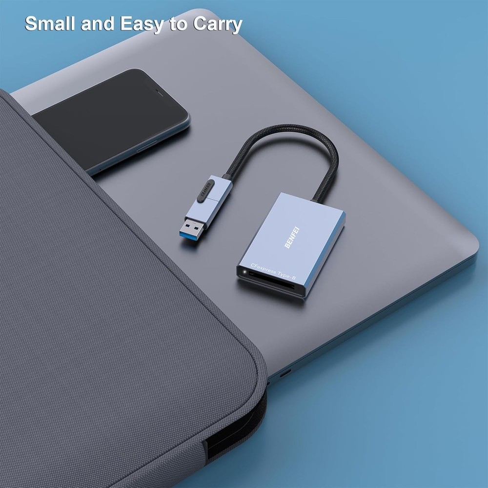 CFexpress Type B Card Reader USB 3.2 Gen 2 10Gbps USB-C/USB-A for Mac Windows...
