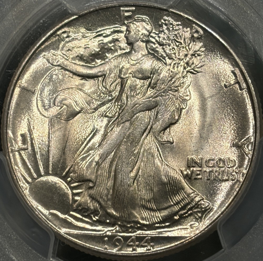 1944 WALKING LIBERTY HALF DOLLAR PCGS MS67