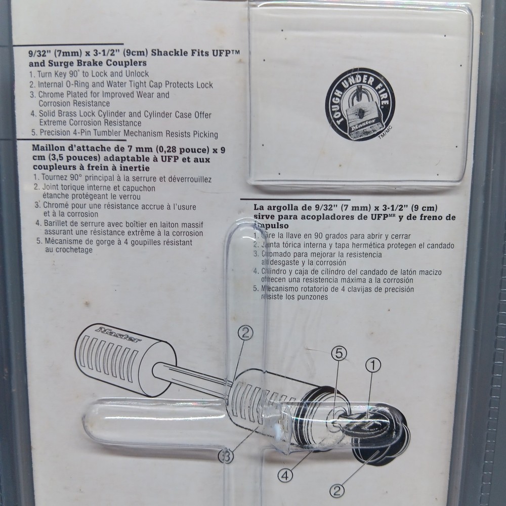 Master Lock Trailer Protector Coupler Lock Latch - Towing Security UFP - 1471DAT