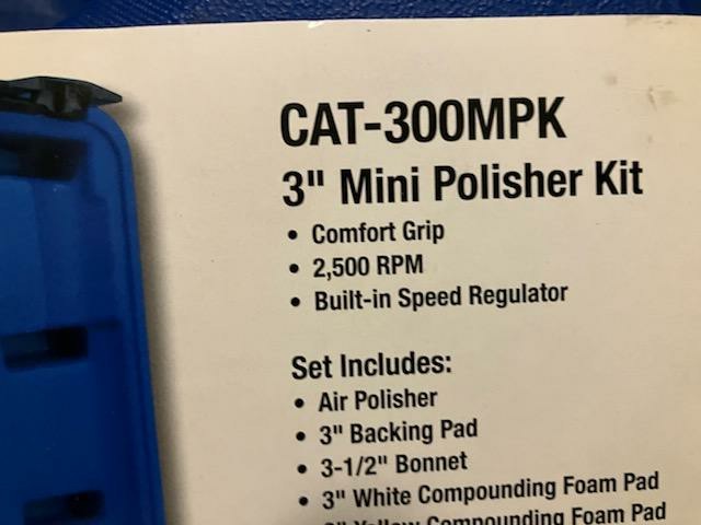 Cornwell Tools CAT300MPK 3" MINI POLISHER KIT AIR POWERED