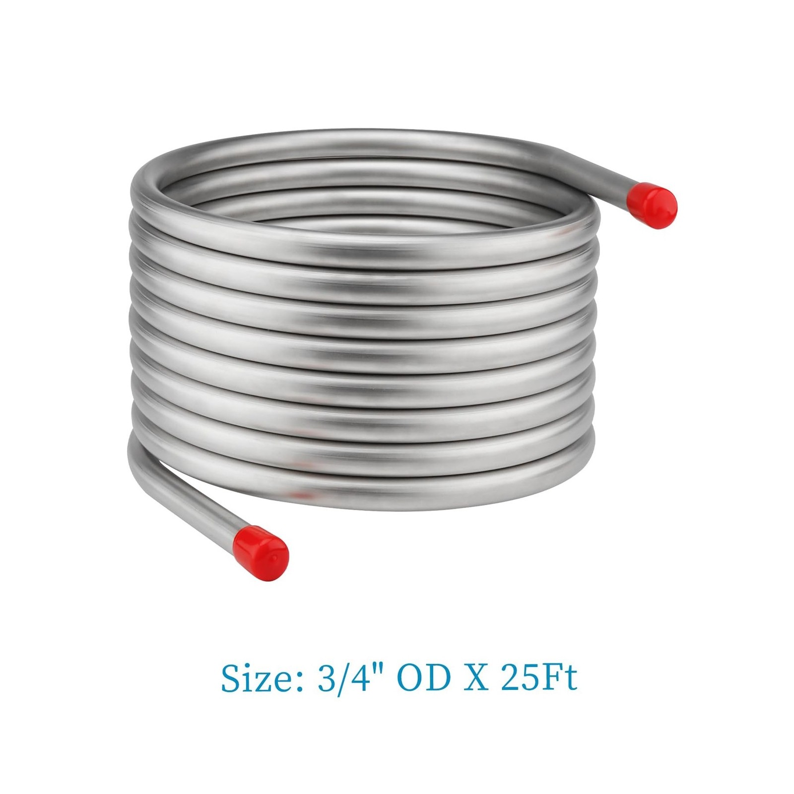 Vigorous Wort Chiller, 3/4" x 25 Ft Food Grade 304 Stainless Steel Coil, Wate...