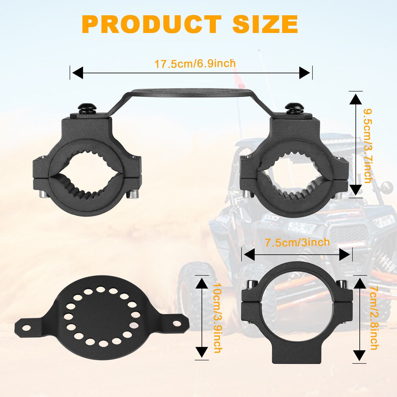 For Can Am Polaris RZR Pioneer Yamaha UTV ATV Gas Can Mount Oil Mounting Holder