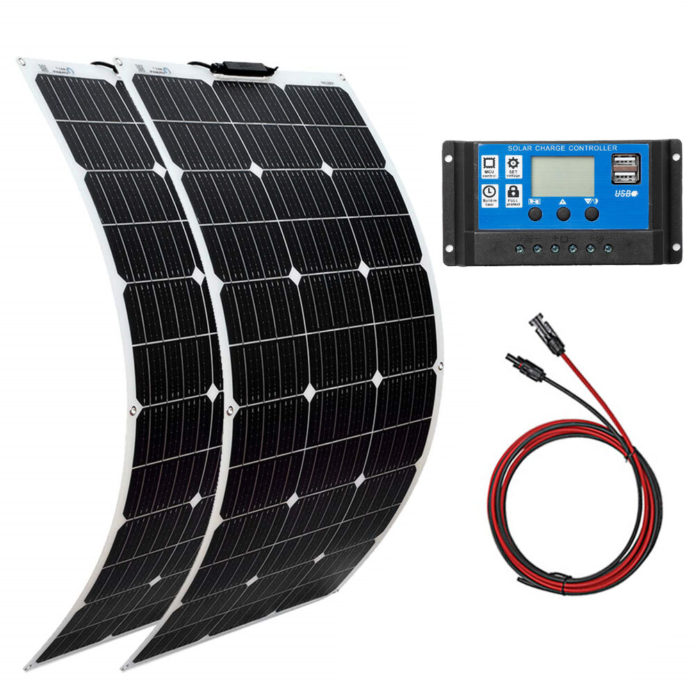 900W Flexible Solar Panel Kit 40A MPPT Solar Charge Controller Off Grid RV boat