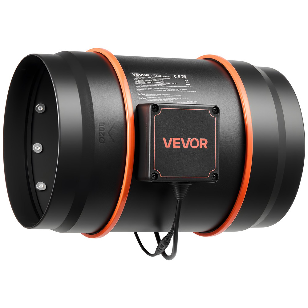 8" Inline Duct Fan 807 CFM EC Motor w/ App Temp Humidity Controller