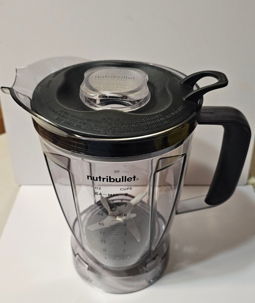 NutriBullet Blender Replacement 64oz 8-Cup Pitcher with Lid and Blade EUC