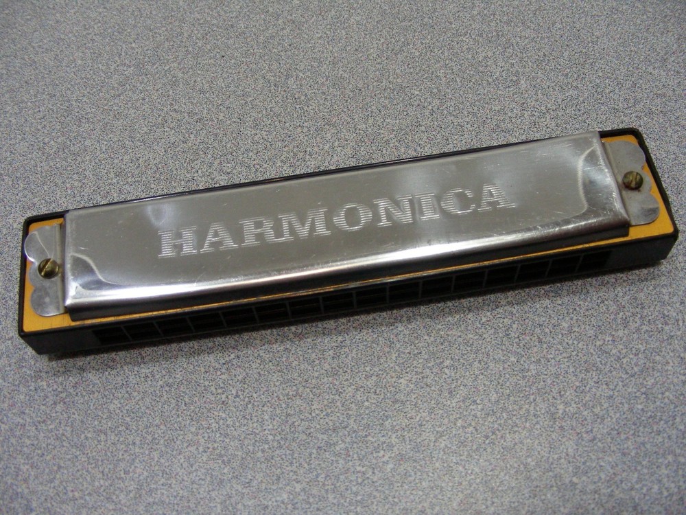 Vintage Chrome and Plastic Harmonica!
