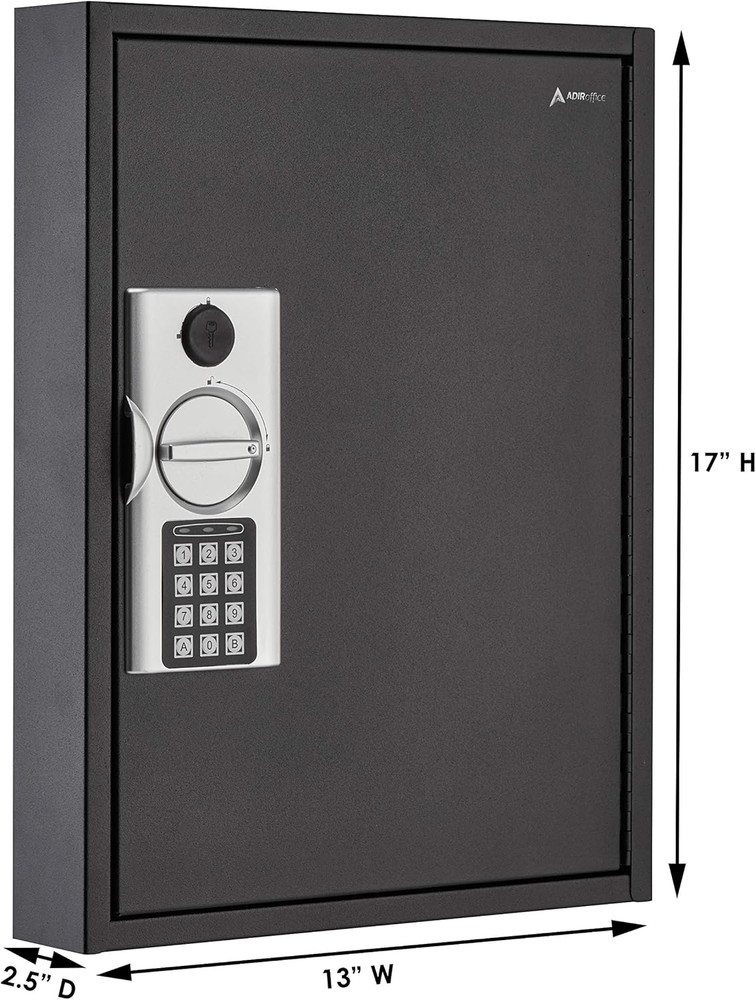 Key Holder Wall Mount - 60 Keys Lock Box with Code, Key Cabinet Wall Mount, Vale