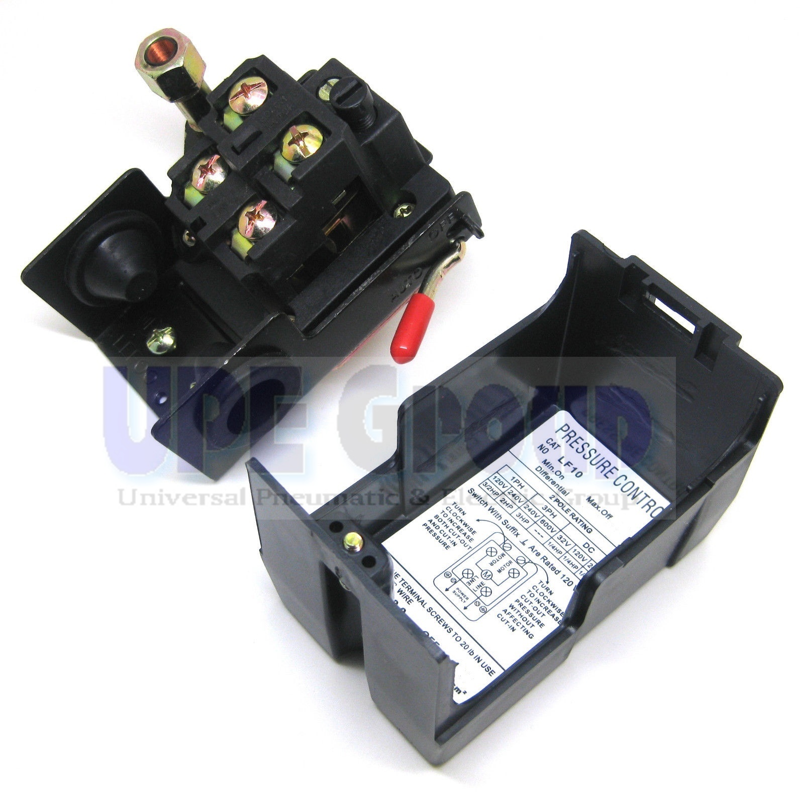 NEW AIR COMPRESSOR PRESSURE CONTROL SWITCH SINGLE PORT 95-125 WITH UNLOADER