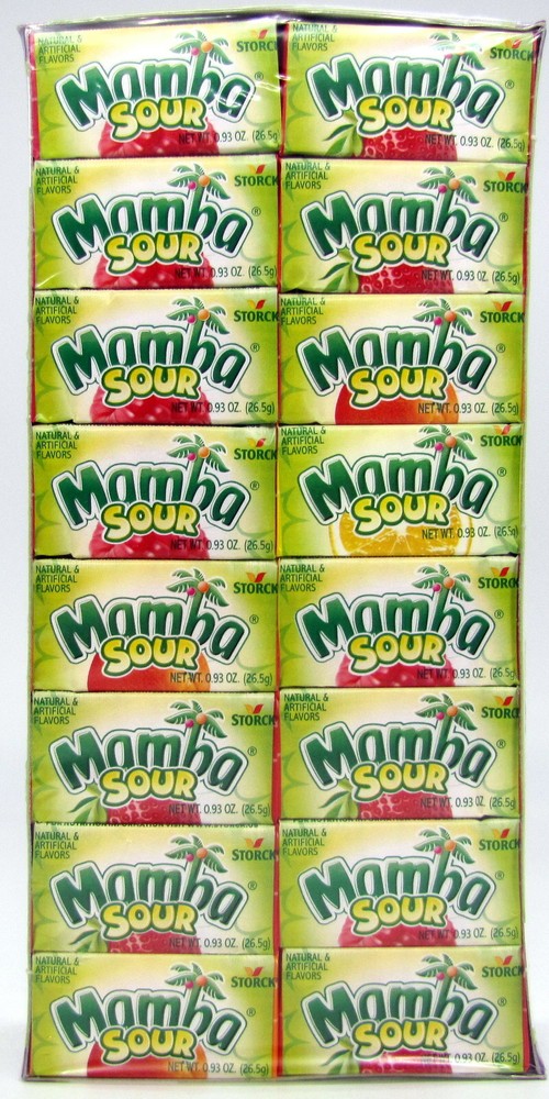 Mamba Sour Fruit Chews Changemakers Candy Strawberry Raspberry 48 Count Box