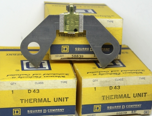 (3) NIB Square D  Thermal Units Overload Heaters. #D-43, D43,  Elements