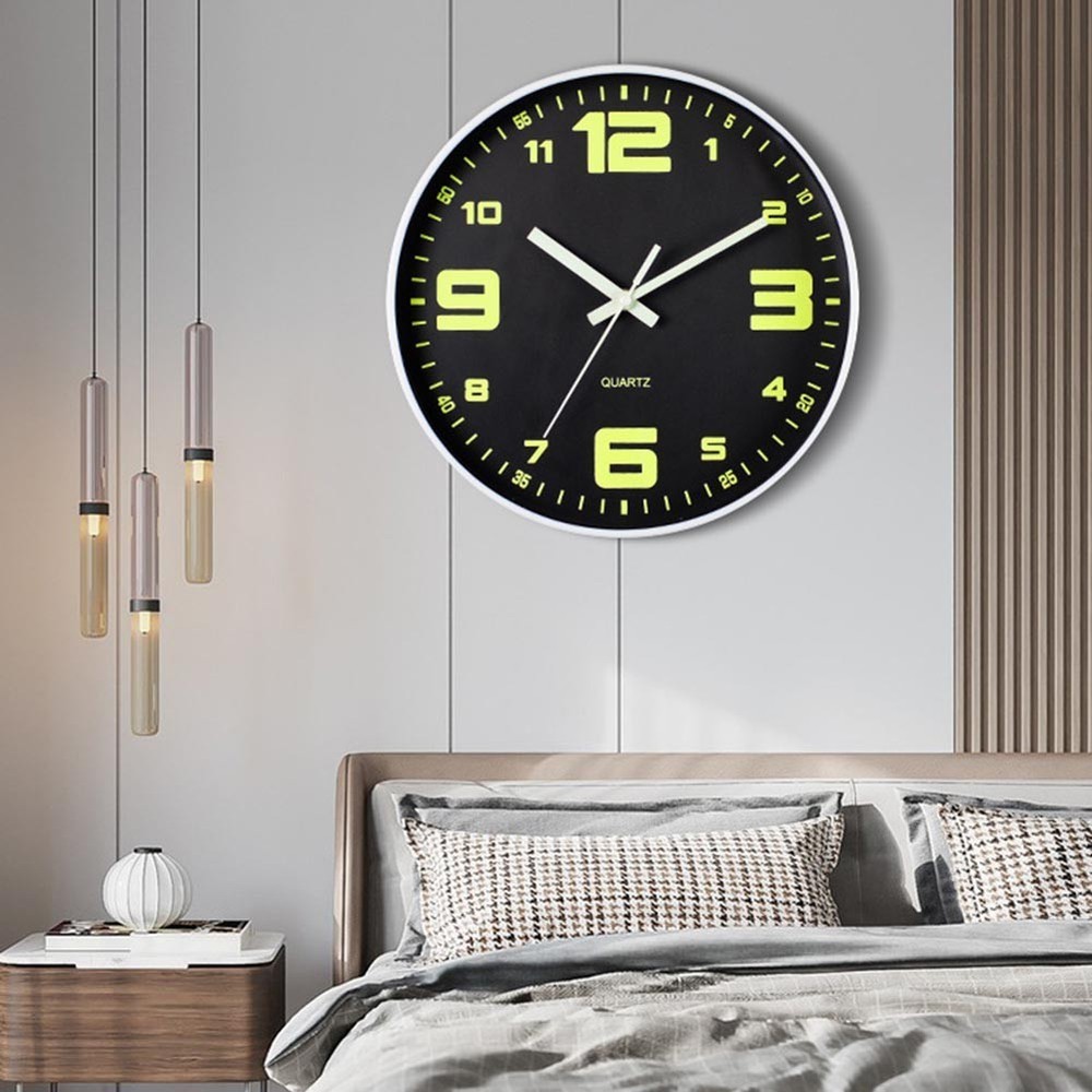 High Visibility 30CM Luminous Wall Clock Suitable for Various Settings