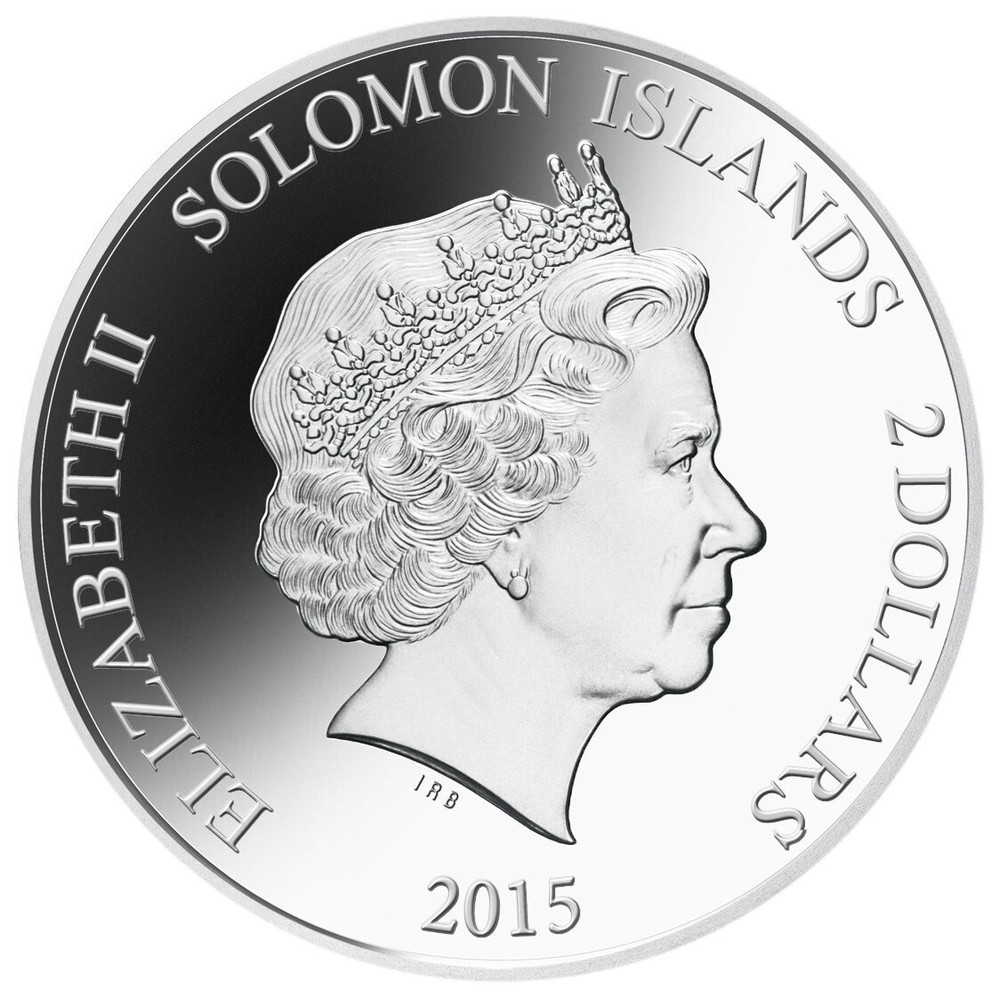 SOLOMON ISLANDS $2 2015 Silver Proof 'Ancient Egypt - Khufu'