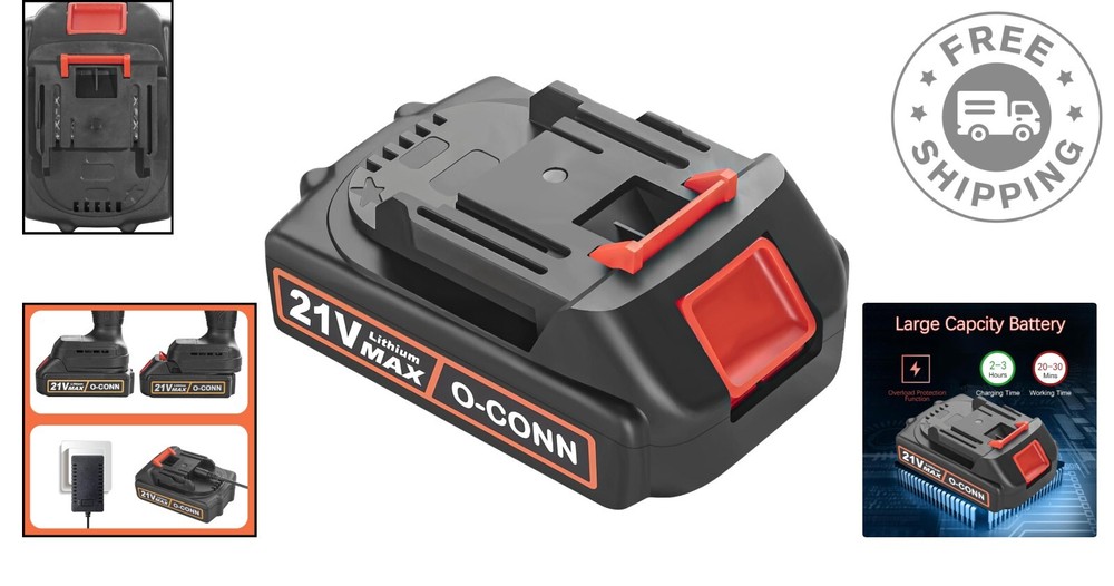 Versatile 21V MAX Lithium-Ion Battery for Mini Chainsaws - Fast Charging