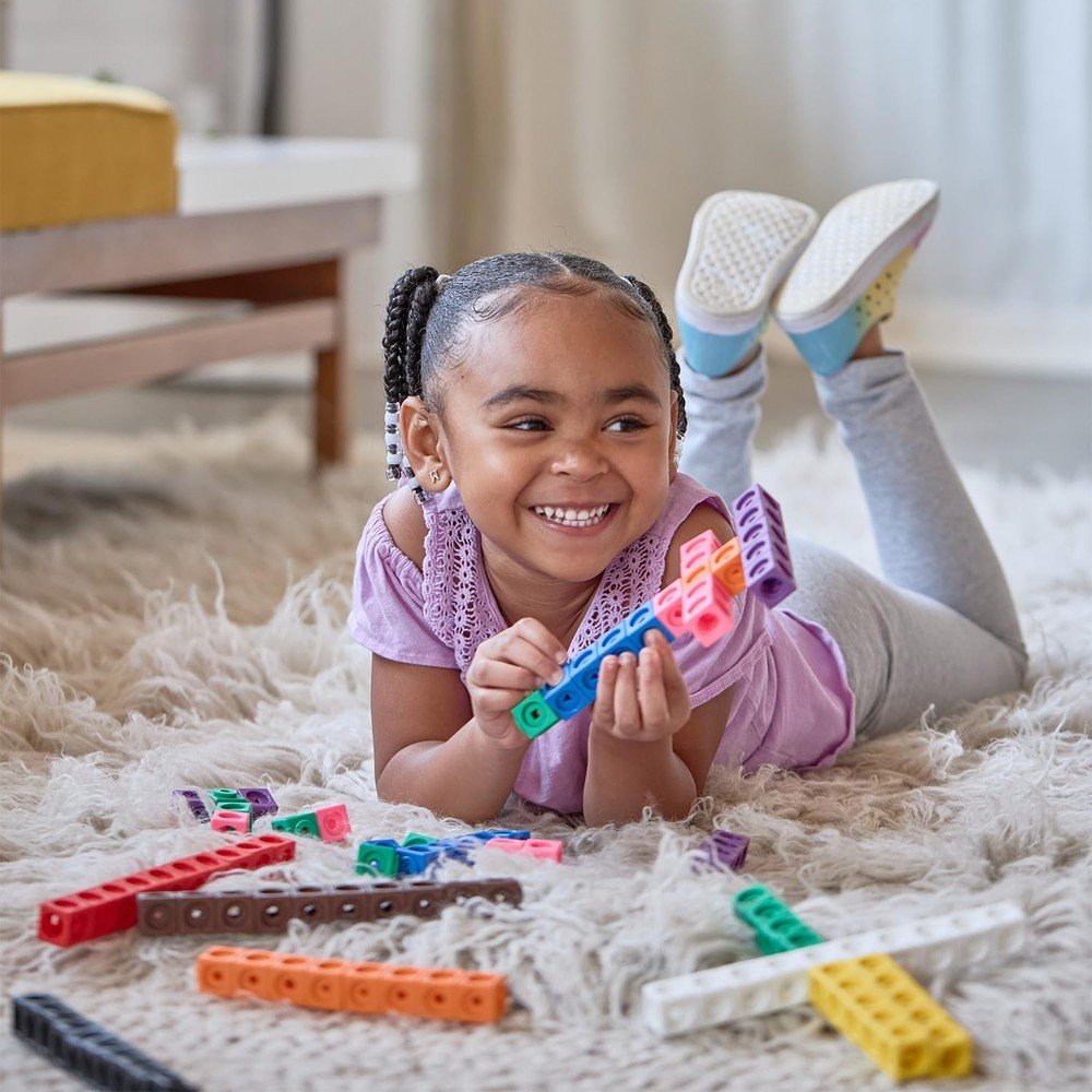 Creative Counting Blocks Set - 100 Math Cubes for Early Childhood Learning