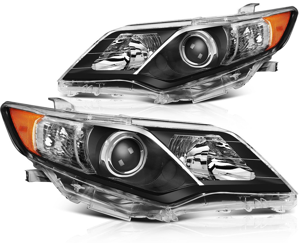 Camry 2012-2014 Black Headlight Assembly Both Sides Replacement
