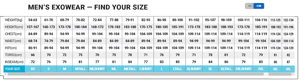 Bare ExoWear Men's Front Zip Jacket Black