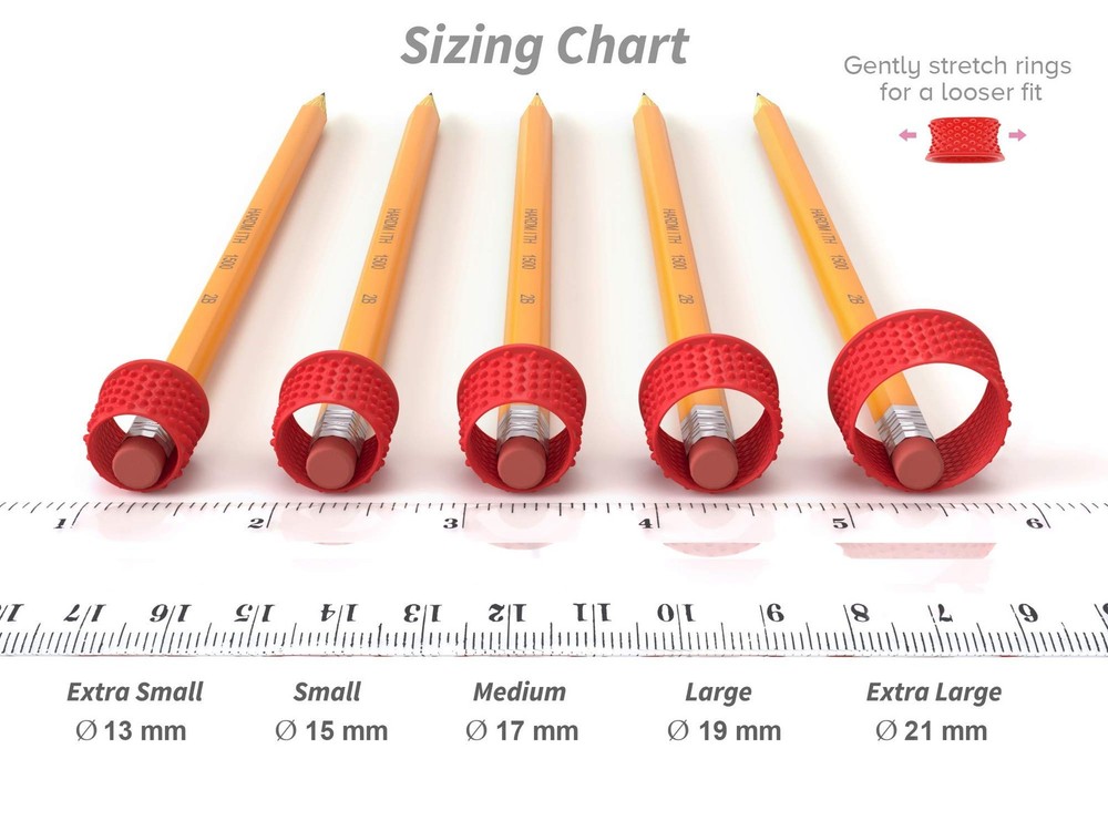 Griply Rubber Finger Tips | Hand Grips | Tip Medium, Red