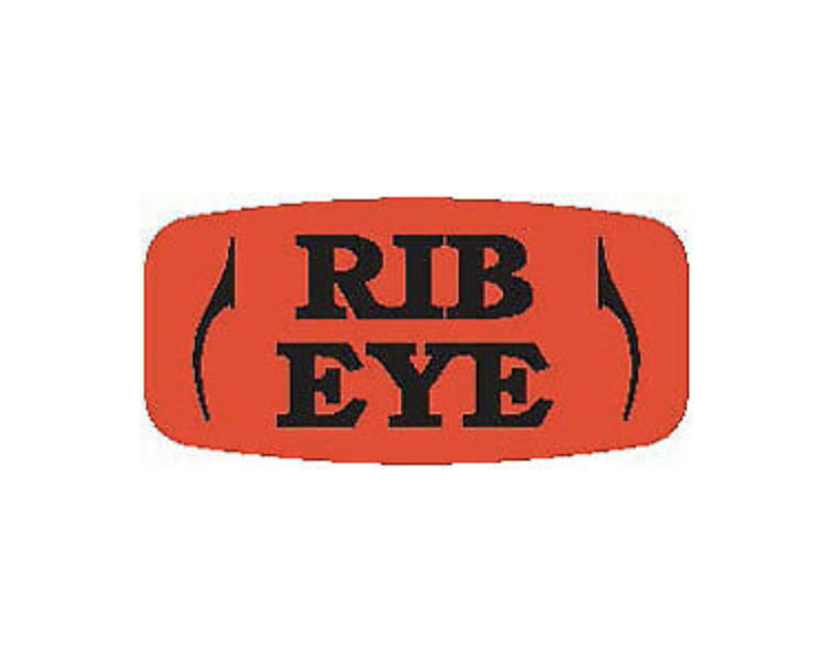 RIB EYE MERCHANDISE LABELS 1000 PER ROLL FL RED STICKERS