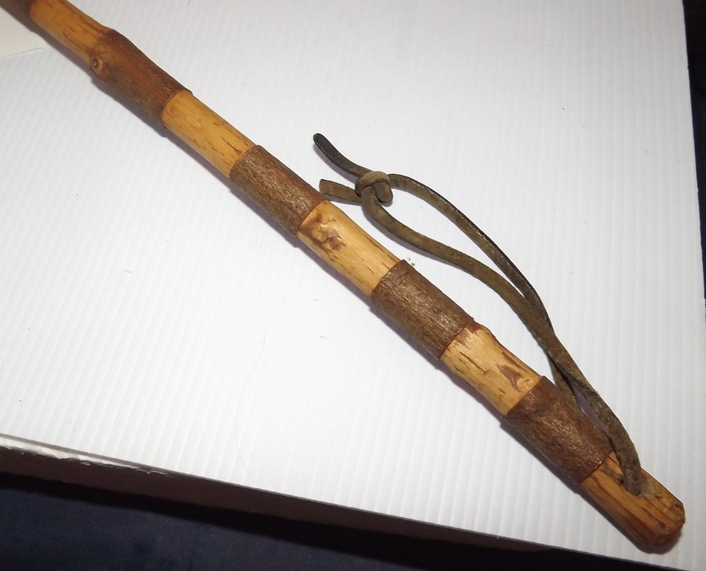 REPLICA STONE HEAD BANDED WOOD HANDLE TOMAHAWK DISPLAY