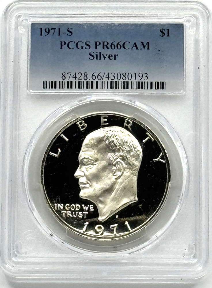 1971-S Eisenhower (Ike) Proof Silver Dollar PCGS PR66CAM Blue Label