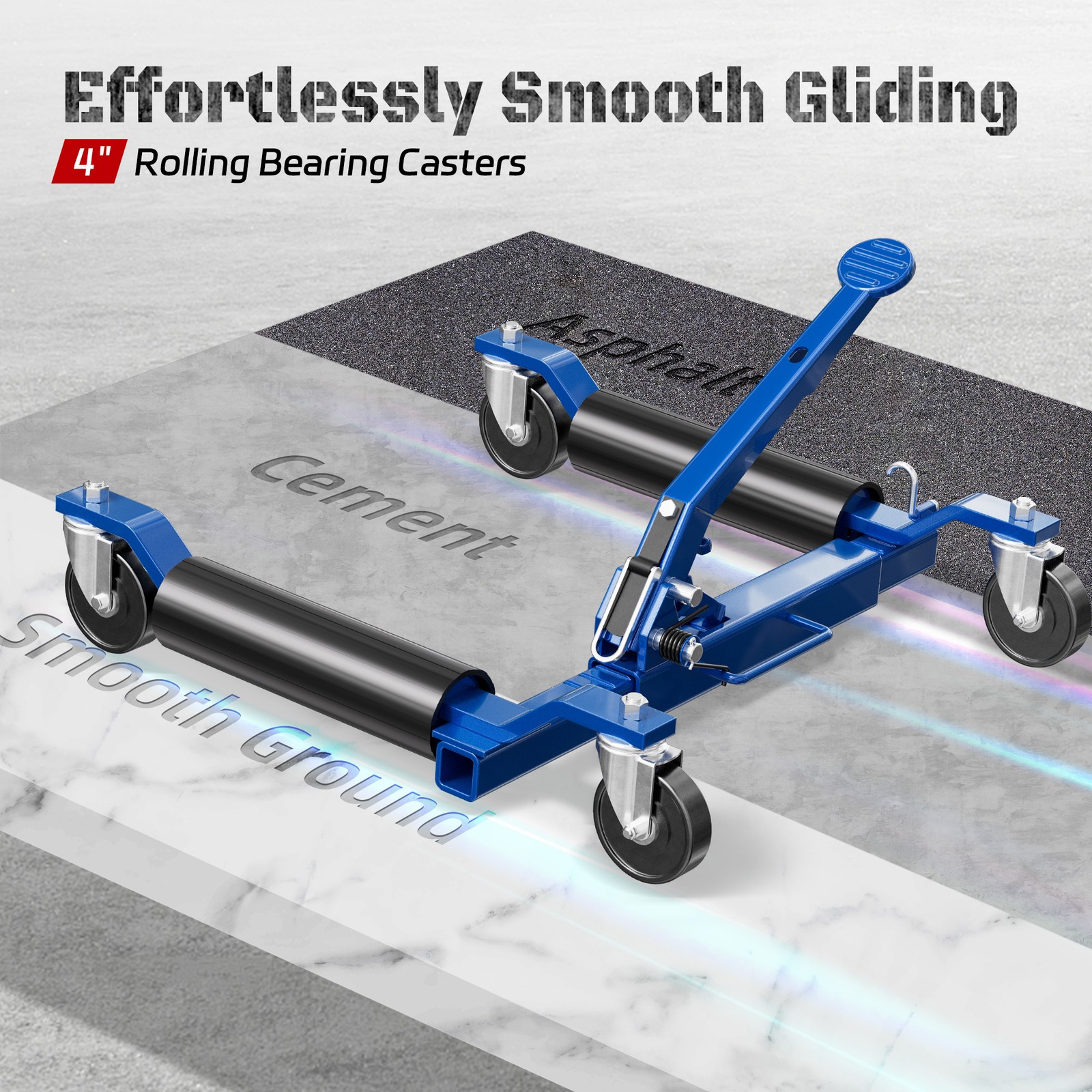 Car Dolly Jack Set of 2 Mechanical 1500-lbs Wheel Dolly for Vehicle Position