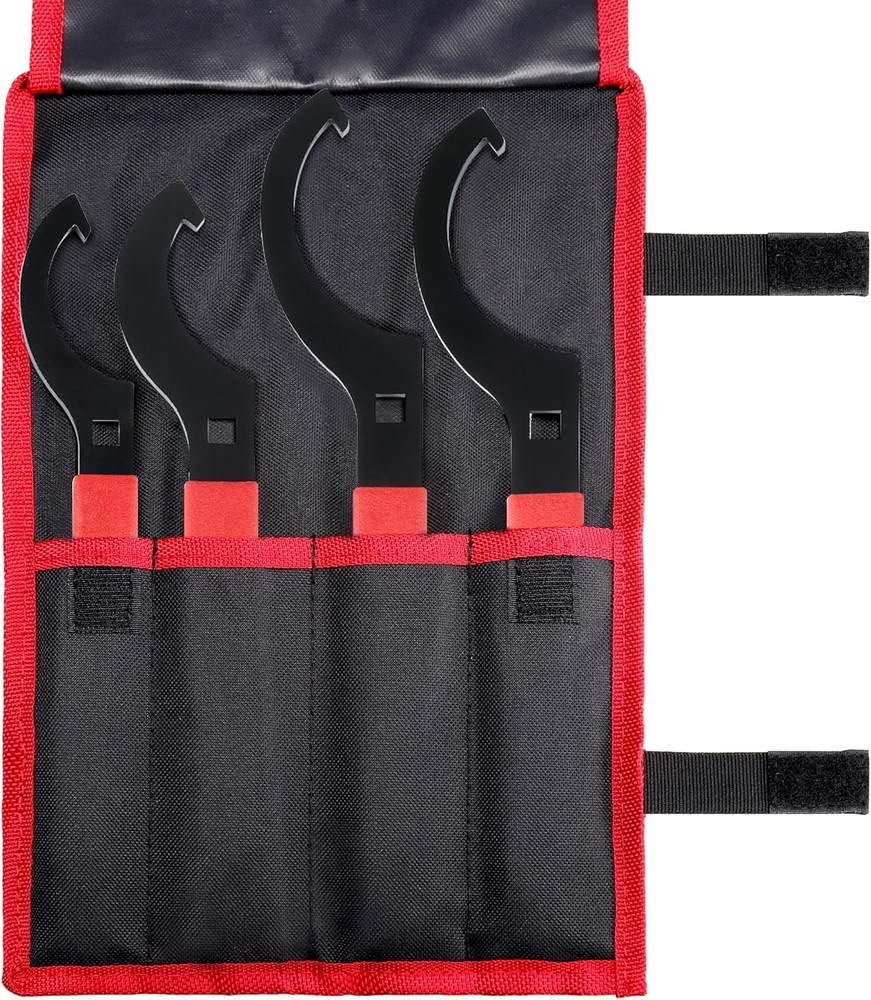 Cenfoge Universal Coilover Adjustment Spanner Wrench Set, 4-PC. Tool Kit for Sus